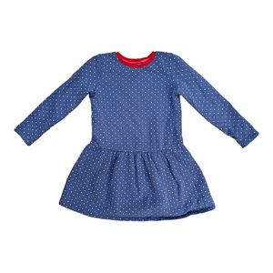 Mini Boden | Navy Polka Dot Sweatshirt Dress (9-10 yrs)